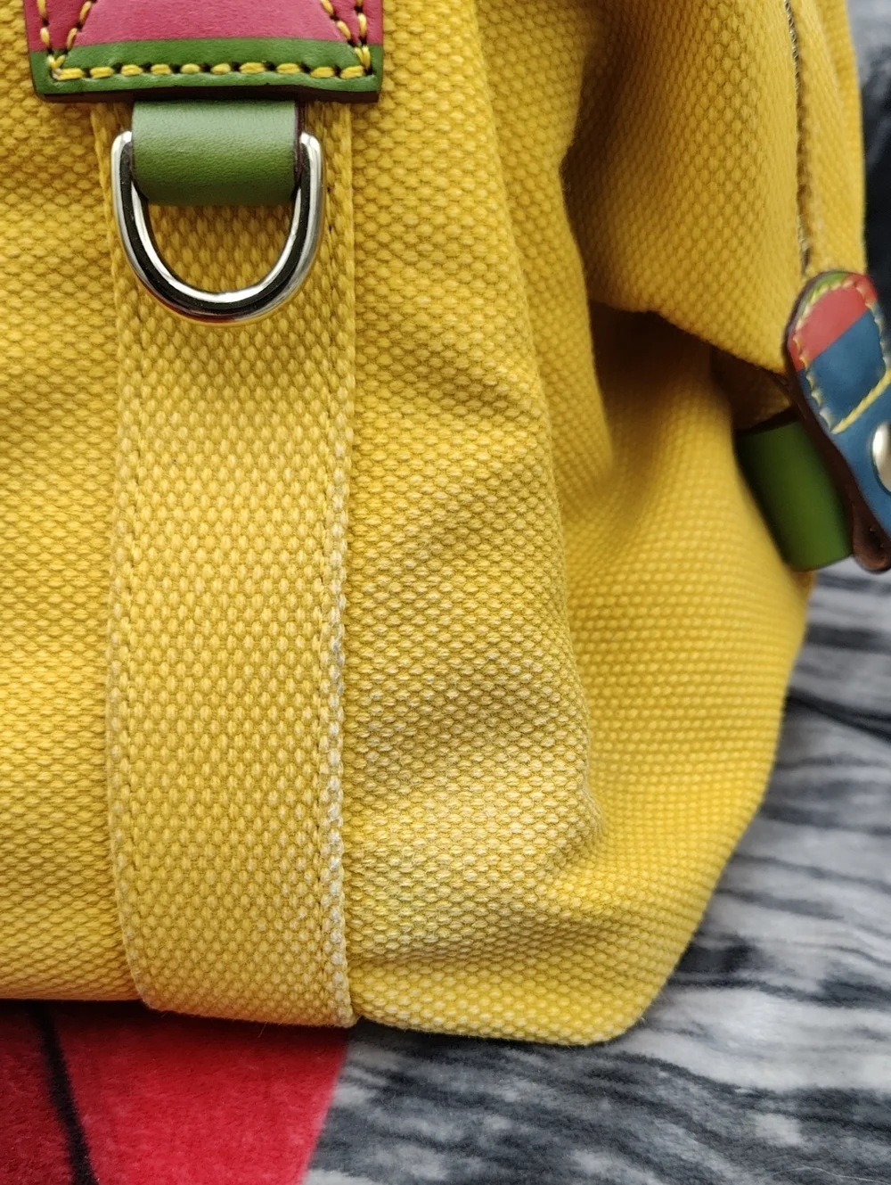 Dooney & Bourke Yellow Canvas Y2K Satchel